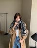 Striped Knitted Scarf for Women Autumn and Winter Thick and Warm College Style Shawl Scarf