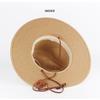Breathable Paper Straw Panama Hat with Adjustable Chin Strap and Wide Brims Sun Protections for Women Vacation and Trip