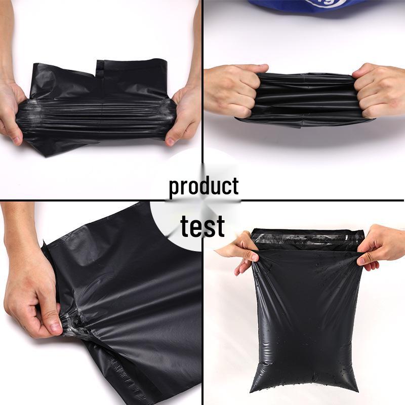 Large Waterproof Black Express Shipping Bags - Durable Plastic Packaging