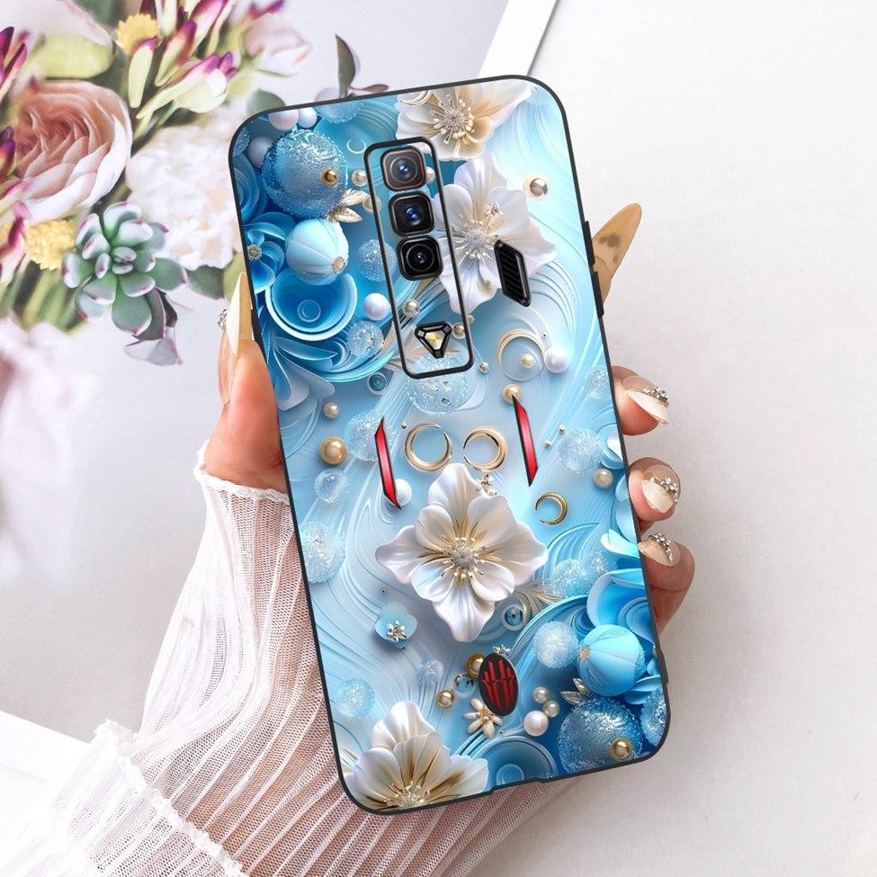 Coque de téléphone pour ZTE nubia RedMagic 7 Housse Silicone Chat Mignon Mode Peinte Drôle Funda Pour Red Magic 7 NX679J Coquille
