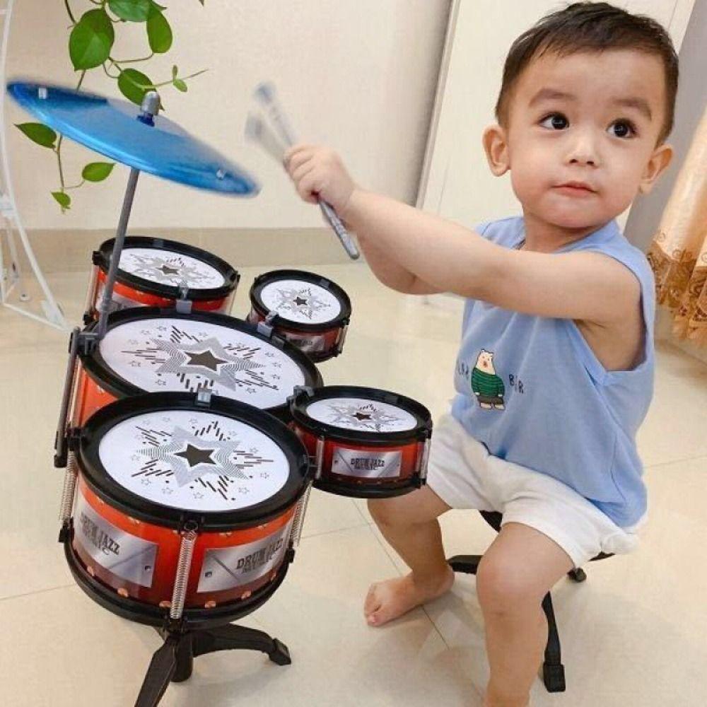 Drum Sets 5 Drums Musical Instruments Beat Children Jazz Drum Toy Children/Kids Gifts