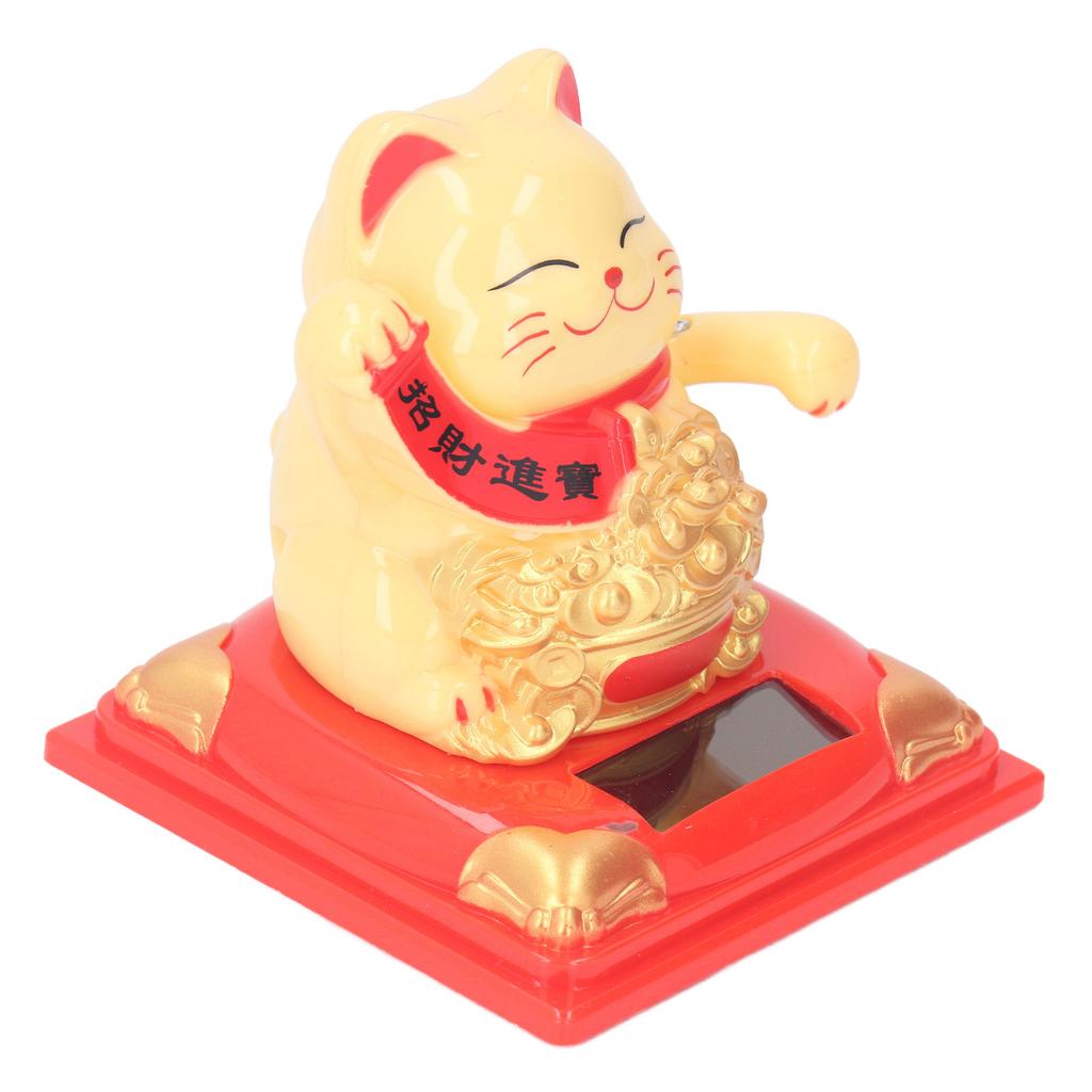 Decorațiune Pisică Norocoasă Alimentată Solar Mâna Mâinând Pisică Norocoasă Decorativă Bogăție Pisică de Bun Venit Ornament