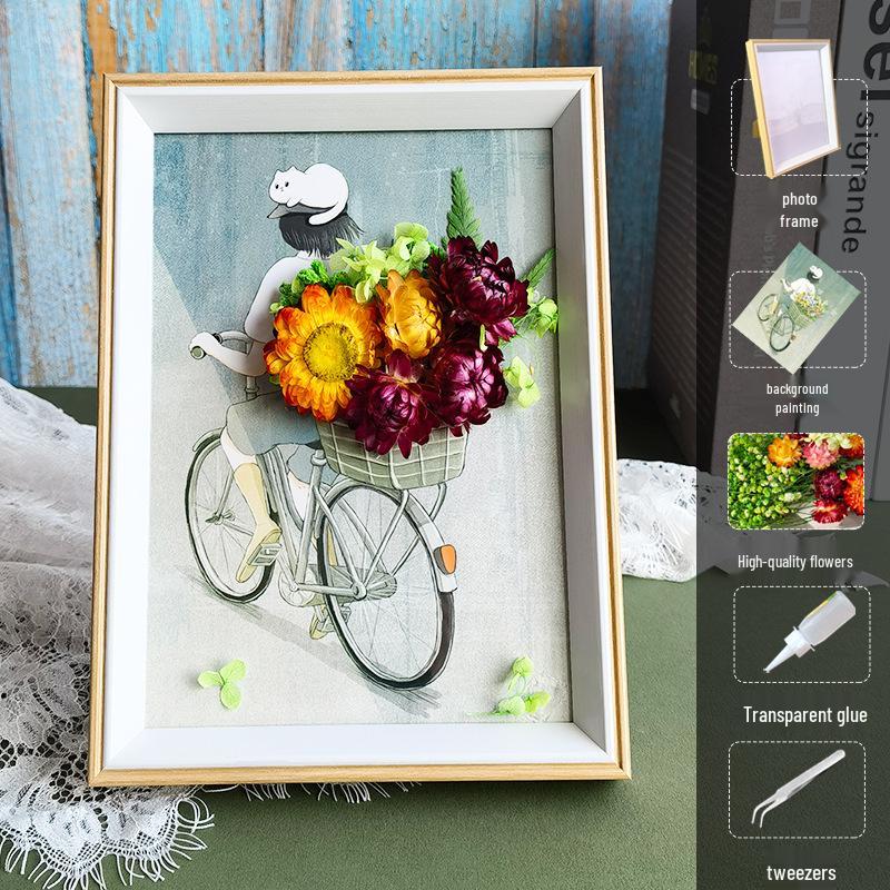 DIY Handmade 3D Preserved Flower Photo Frame Craft Kit