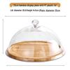 Round Dessert Tray with Transparent Lid - Fruit Tasting Display Cover