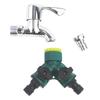 Two-Way Plastic Water Pipe Adapter with Switch Valve and Quick-Connect