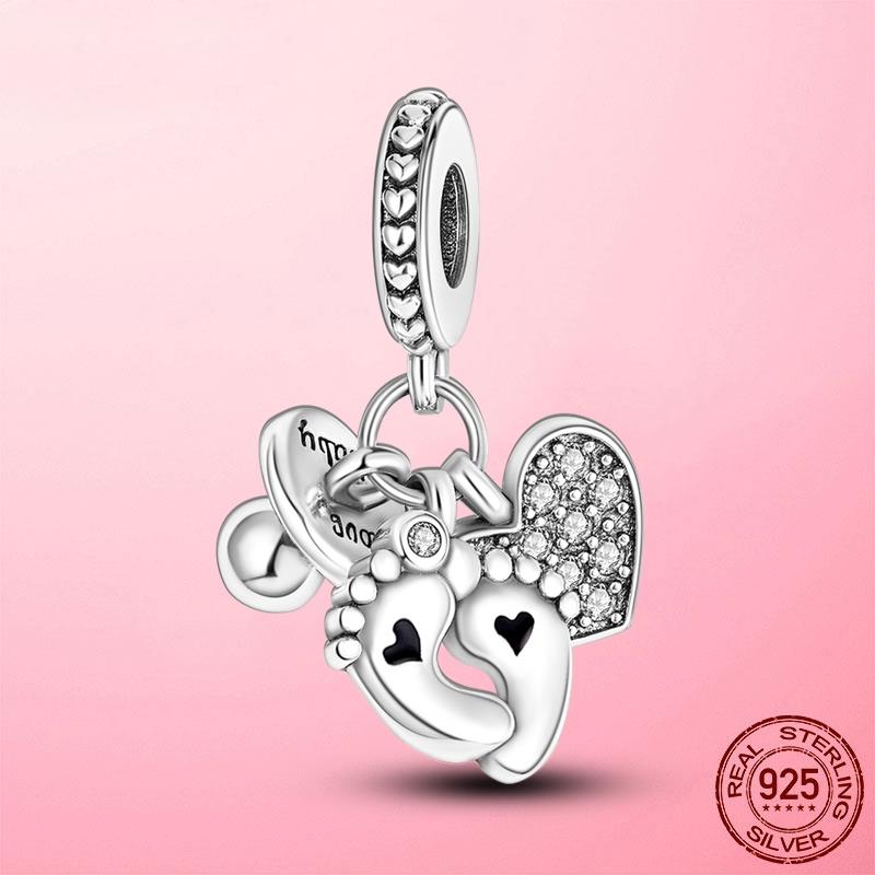 New 925 Silver Snake Coffee Cup Dog CZ Cactus Charms Beads Fit Original Women Bracelet Fine Silver Jewelry Gift
