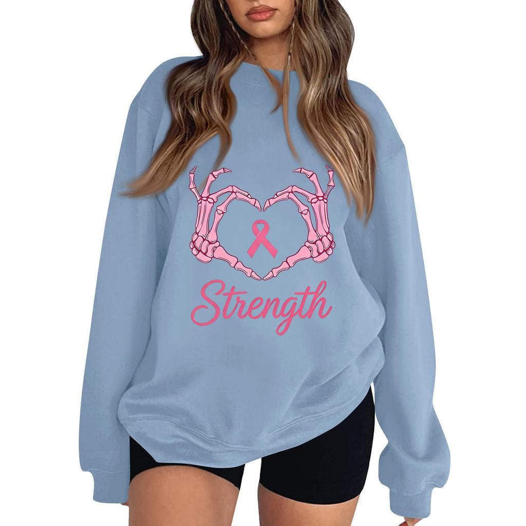 Women's Long Sleeve Neck Printed Pullover Sweatshirt Casual Top