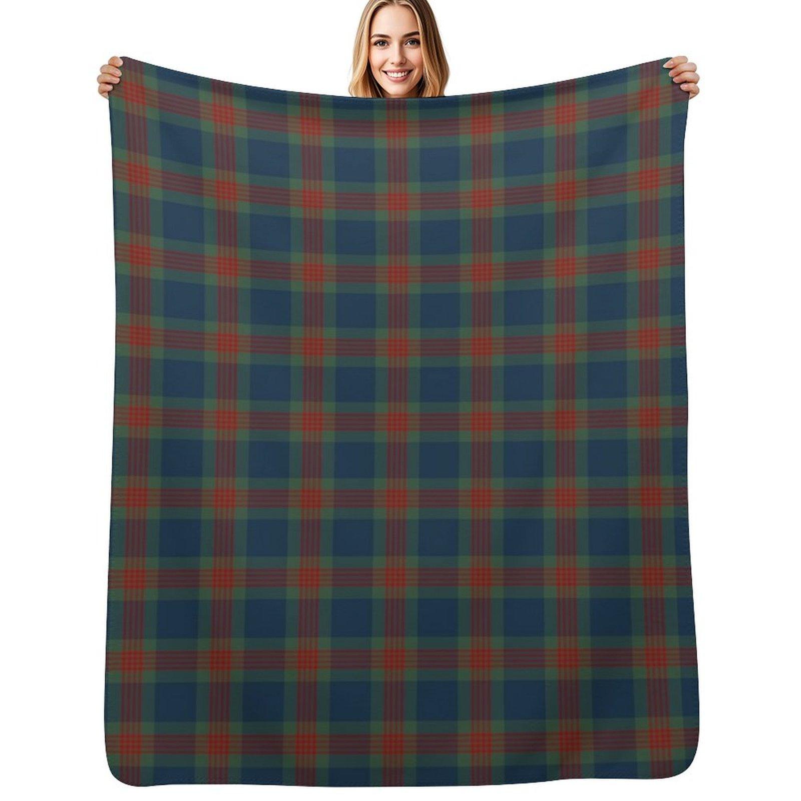 Clan Wilson Tartan Throw Blanket Long Lasting Soft Plush Blanket for Daily Use Size: 75*100cm, Weight: 230 GSM