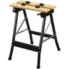 Etabli Pliable MEISTER - JOBBY - Métal Et Bois - 60,5 X 64 X 78,5 Cm - Noir - Table De Travail Et De Serrage