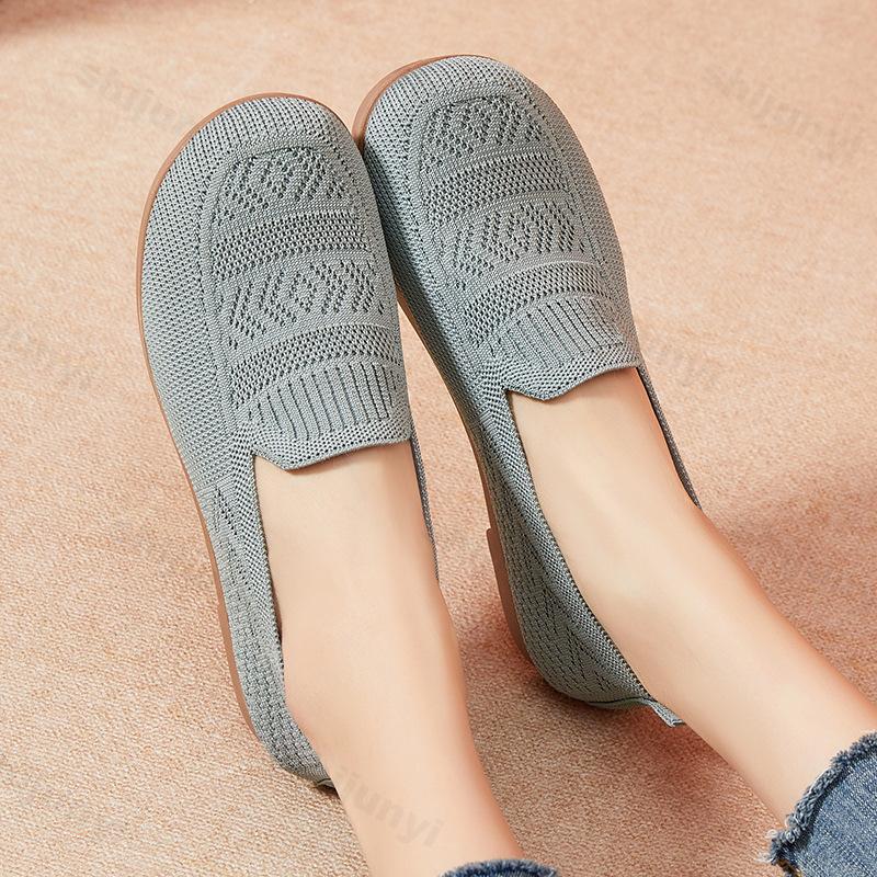 Women's Shoes 2025 Spring Summer New Breathable Mesh Hollow Casual Shoes Non Slip Comfortable Flats Women Slip on Loafers