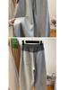 Spring 2024 Women's High-Waist Color-Contrast Wide-Leg Pants