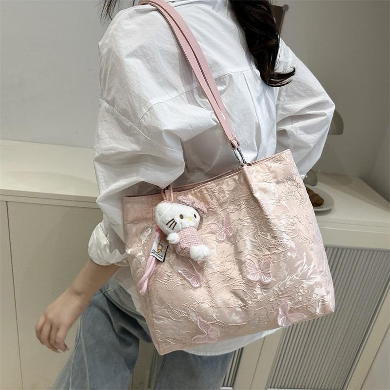 

Повседневная простая нишевая сумка большой вместимости весна новый модный тренд качество (подвеска желательна) розовый