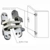 2Pcs 12x43MM Invisible Hinges Silent Close Cross Hinge Hidden Concealed Cabinet Cupboard Door Wooden Boxes For Folding Furniture