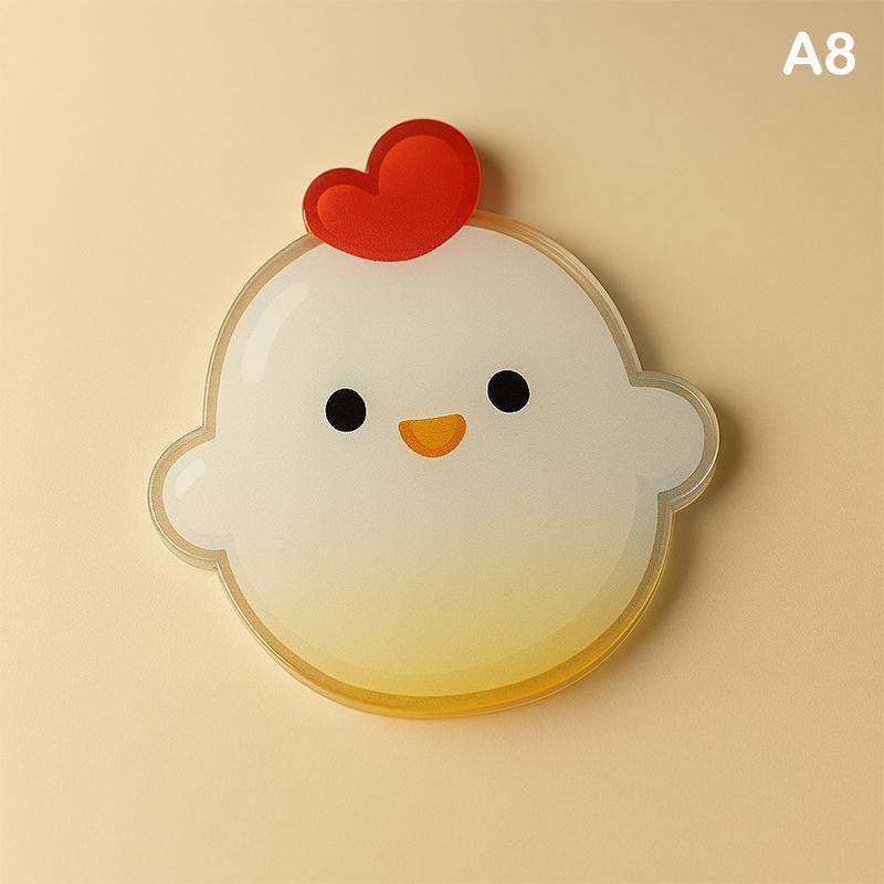 Cute Cartoon Acrylic Coaster Irregular Shapes Heat-Resistant Bowl Pad For Coffee, Tea, Hot Drinks Table Protectors Desk Decor
