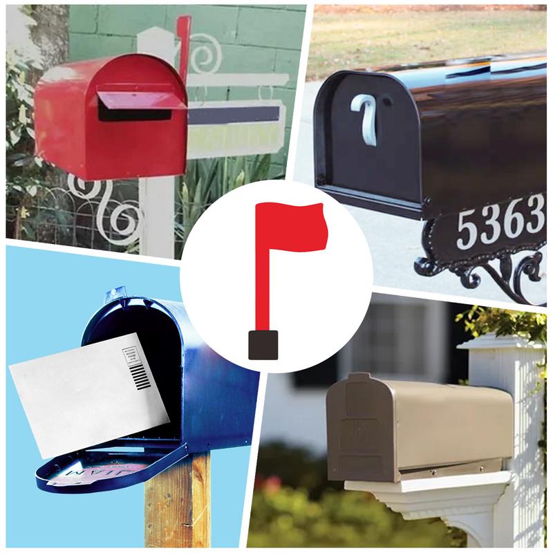 Rote Fahne für Briefkasten Rostfrei Einfach zu installieren Aufklebbare Briefkastenflagge Rostfrei Einfach zu installieren Außen Rote Briefkastenflagge Reparatur