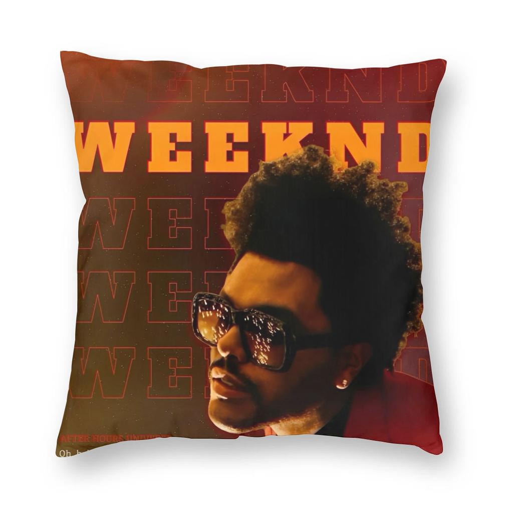 The Weeknd Pop Singer Pillowcase Printing Polyester Cushion Cover Decorations Pillow Case Cover Home Square 18''