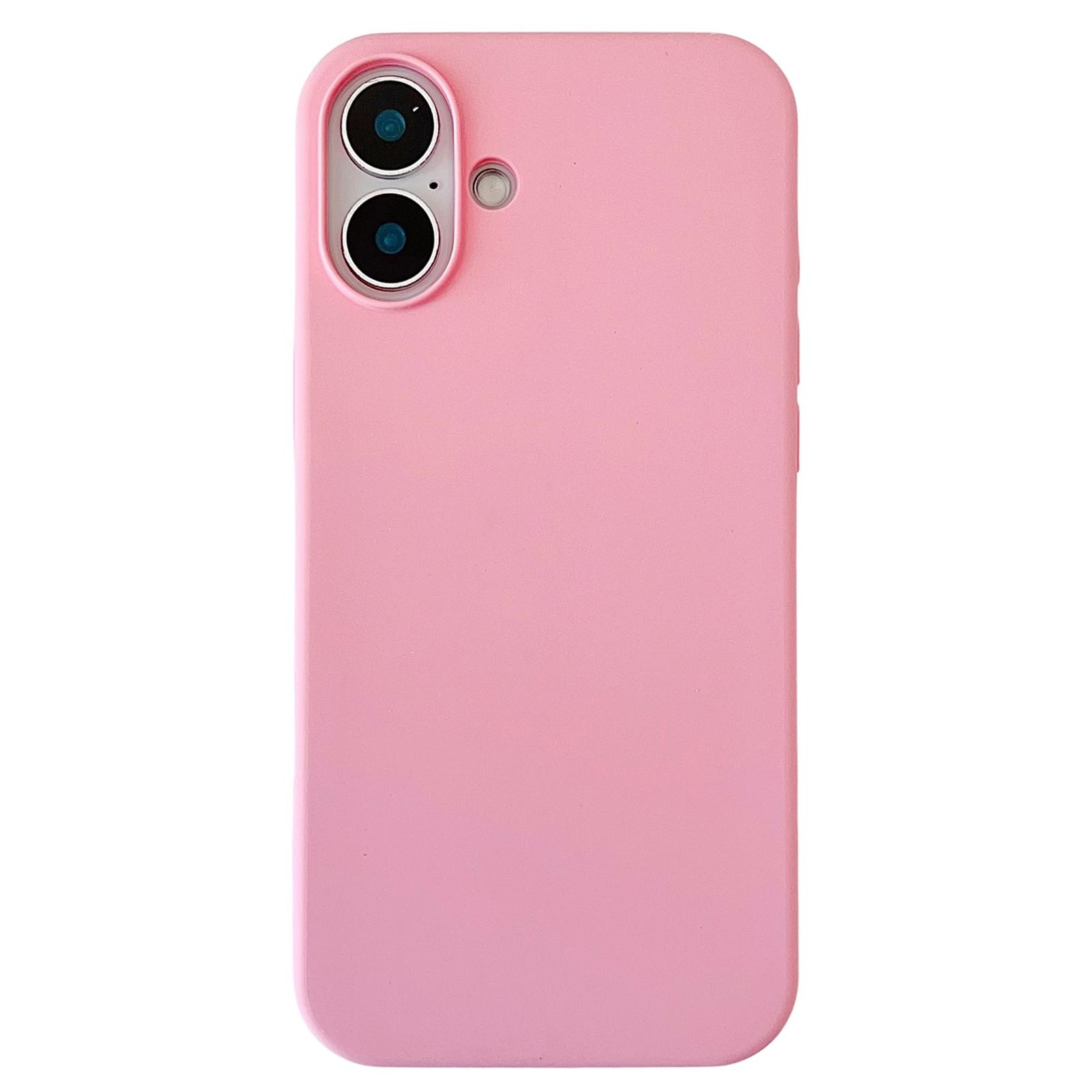 

Для чохла iPhone 16 Plus Силіконовий Протиударний Захисний Чохол для Телефону Rose Pink