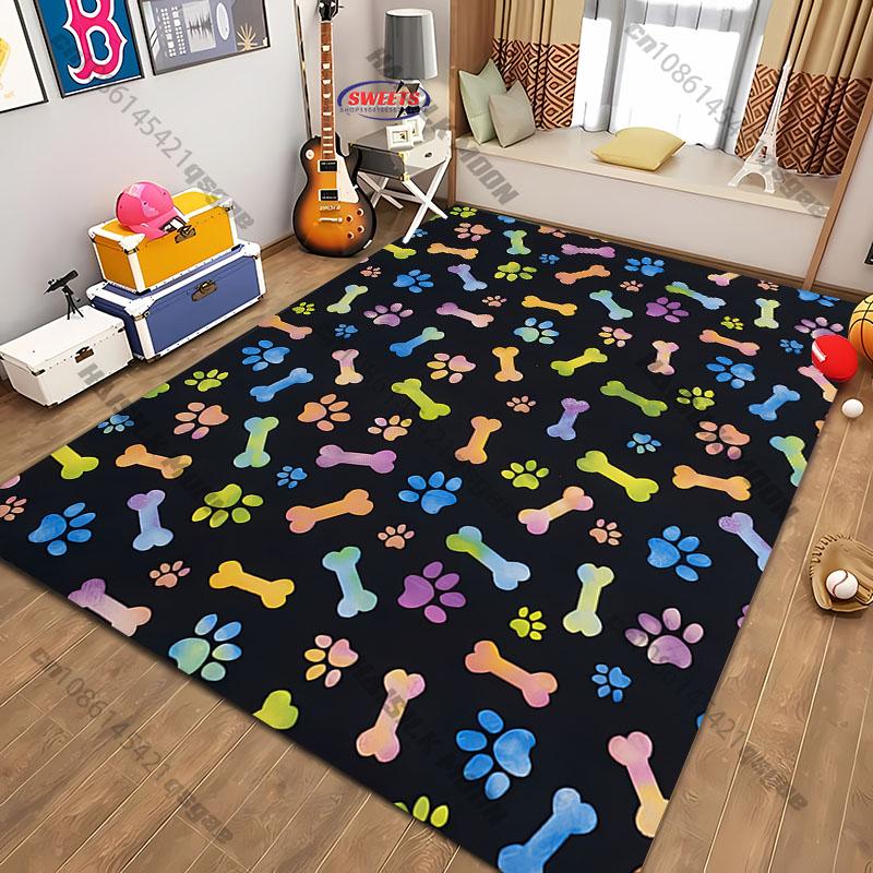Bunter Teppich im Haustier-Design für Spielzimmer und Kinderzimmer Teppich für Zuhause Sofa Schlafzimmer, Geschenkmatte