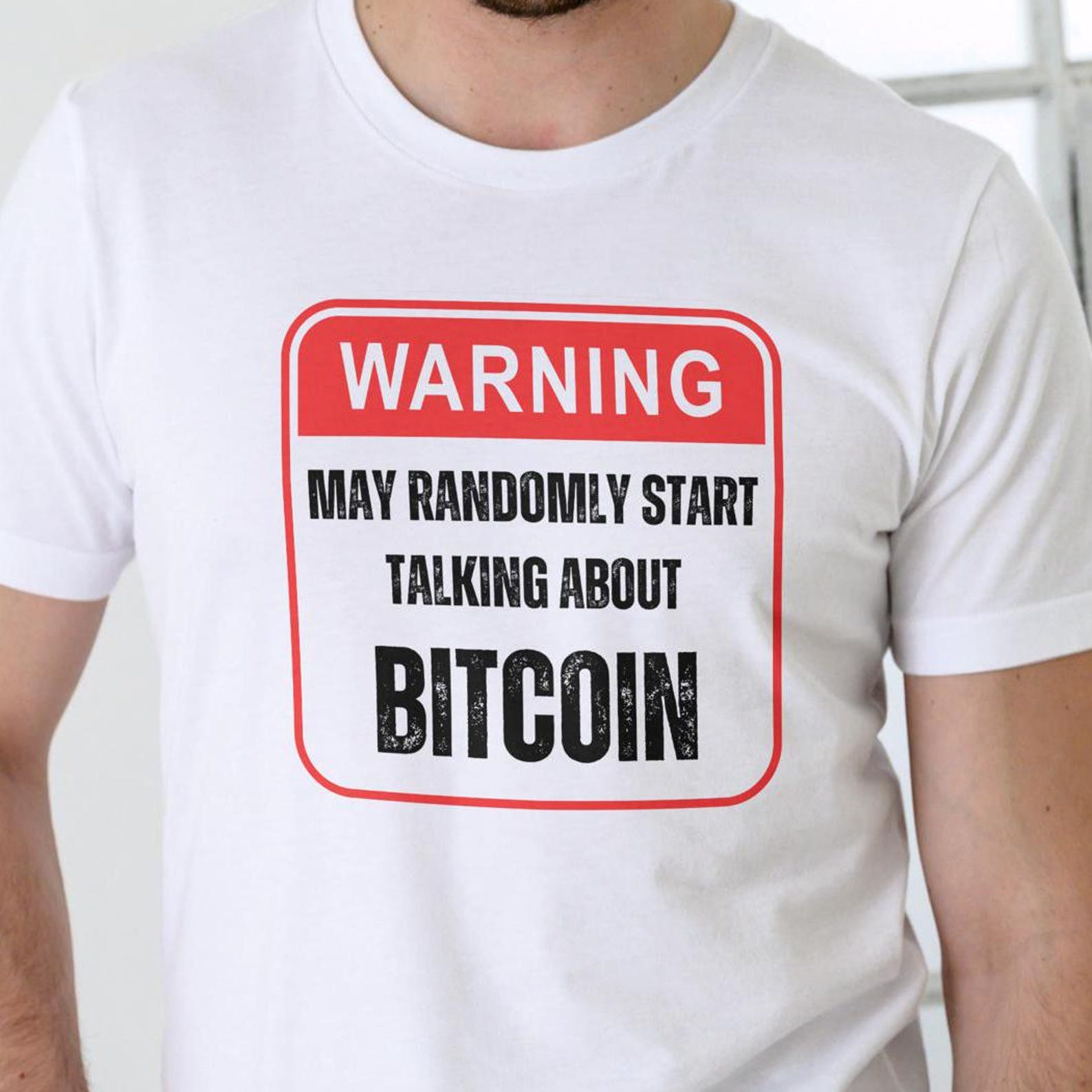 Funny Bitcoin Warning T-Shirt - Crypto Enthusiast Cotton Tee - Gift for Traders 2XL