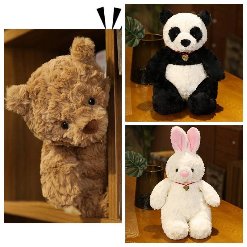 Adorable Rabbit And Panda Plush Toys For Kids' Birthday Gifts