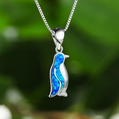 Creative Q Version Penguin Necklace Fashionable Cute Versatile Animal Style Accessories Little Girls Gift