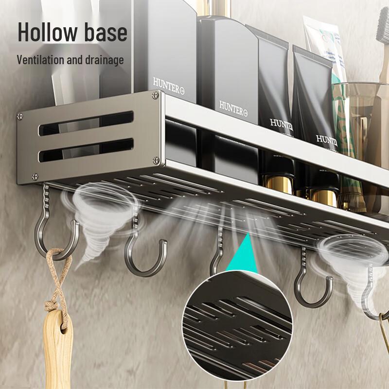 Bohrfreies wandmontiertes Badezimmerregal