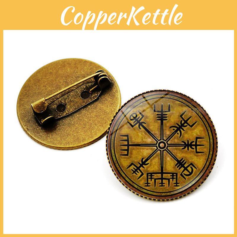 Viking Metal Brooch With Electroplated Finish For Casual And Formal Wear
