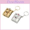 Mini Bible Keychain With Blue Rhinestones Perfect For Communion And Confirmation