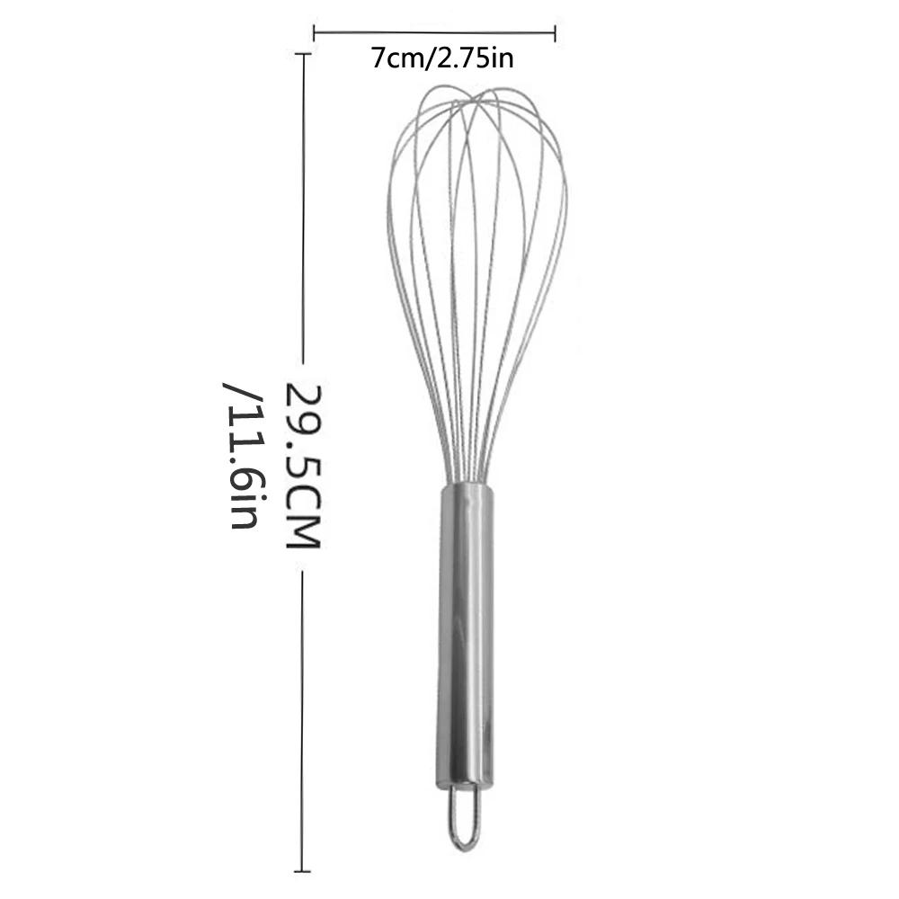 6/8/10/12 Inches Stainless Steel Balloon Wire Whisk Manual Egg Beater Mixer Kitchen Baking Utensil Milk Cream Butter Whisk Mixer