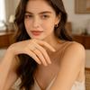 JeeMango Stainless Steel Shiny Cubic Zirconia Finger Ring for Women Gold Plated Wedding Engagement Delicate Jewelry R26020