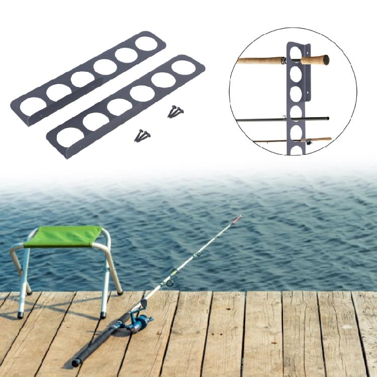 Horizontal Rod Stand 6/12-Rod Fishing Rod Holder Wall Ceiling Storage Rack Fishing Rod Holder Storage Tool Easy to Use