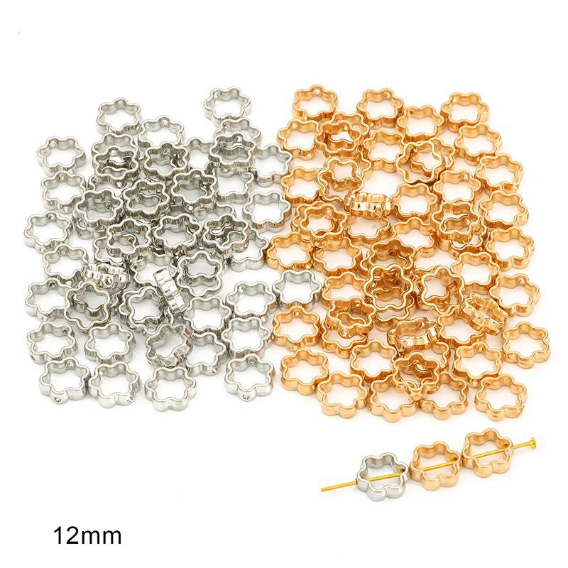 Multi-Size Electroplated CCB Plastic Large-Hole Beads for DIY Jewelry Crafting