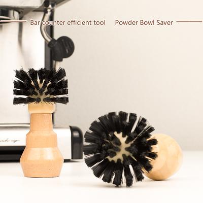51/58MM Siebträger Reinigungsbürste Professionelles Barista Espresso Kaffee Reinigungswerkzeug mit Holzgriff