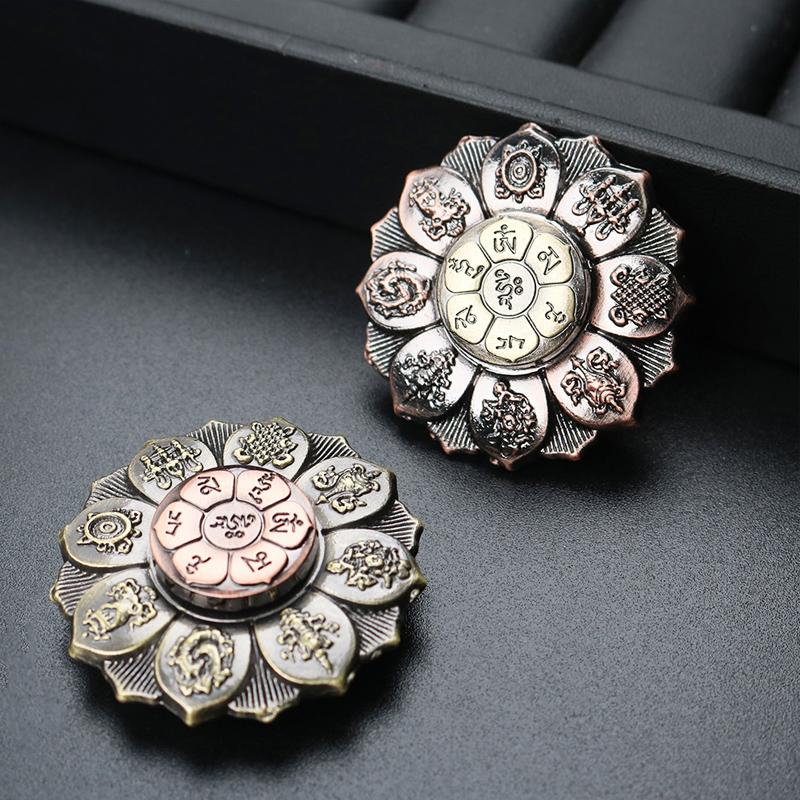 Toys Kids Childrens Zen Buddha Fidget Spinner Metal Lotus Wheel Fingertip Gyro Decompression Cool Gadgets ADHD And Anxiety Adults