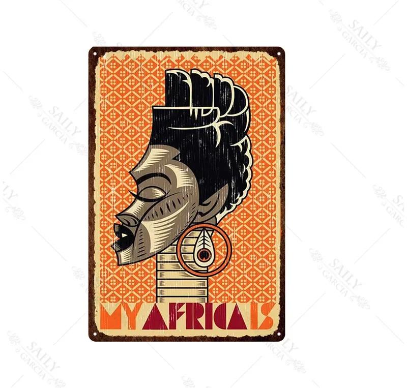 Africa City Sign Vintage Metal Sign Christmas Gift Metal Plates for Wall Art Retro Home Kids Room Decor Metal Poster 30X20Cm