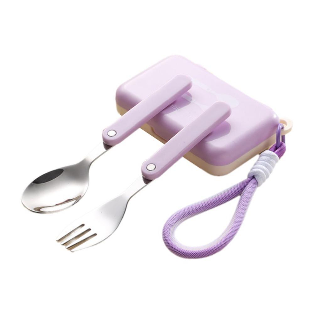 With Storage Box Stainless Steel Cutlery Set Portable Utensils Set Outdoor Picnic