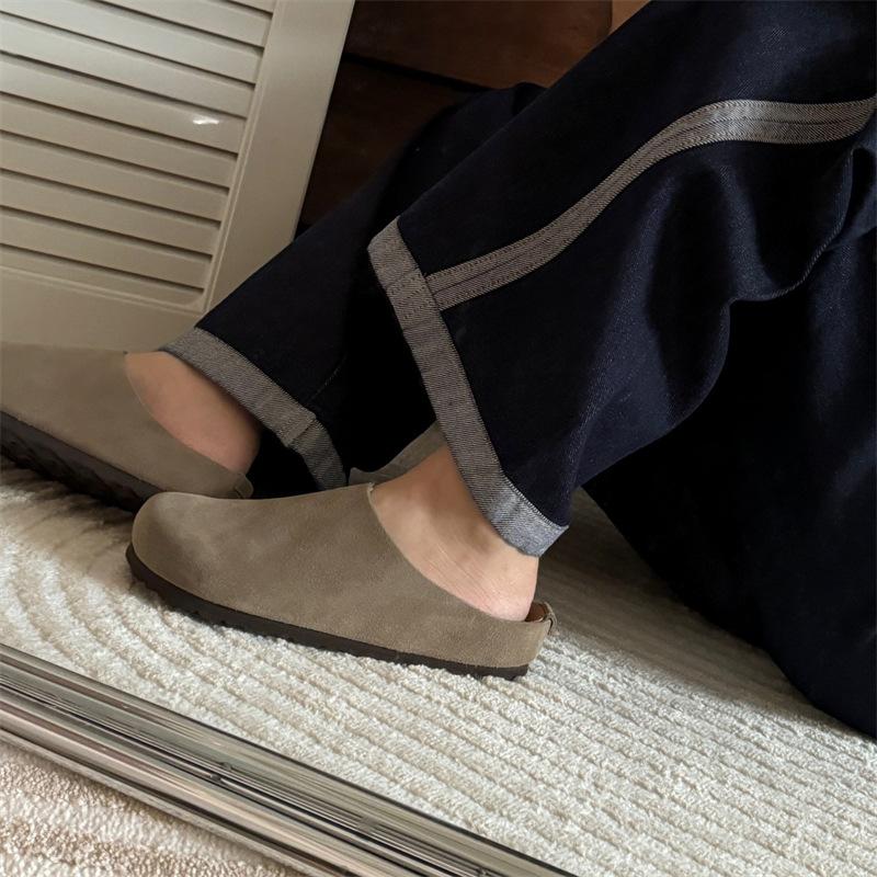 Birken shoes pure original Sangpo 25 autumn and winter new Muller retro ugly cute thick-soled bag head Birken shoes slippers women's outer wear