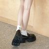 Female Spring and Summer Cartoon Embroidered Heel Small Ear Breathable Mesh Tube Cotton Socks