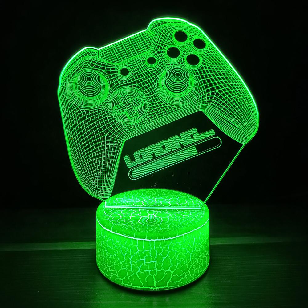 Creative 3D Game Controller Desk Lamp: 7-Color LED Decorative Night Light for Xbox