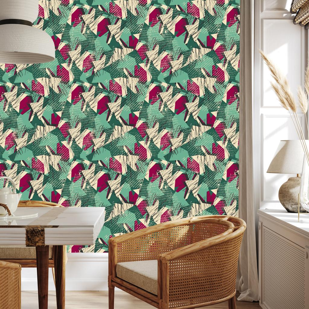 Green Graffiti Wallpaper for Living Room and Bedroom 50x1000