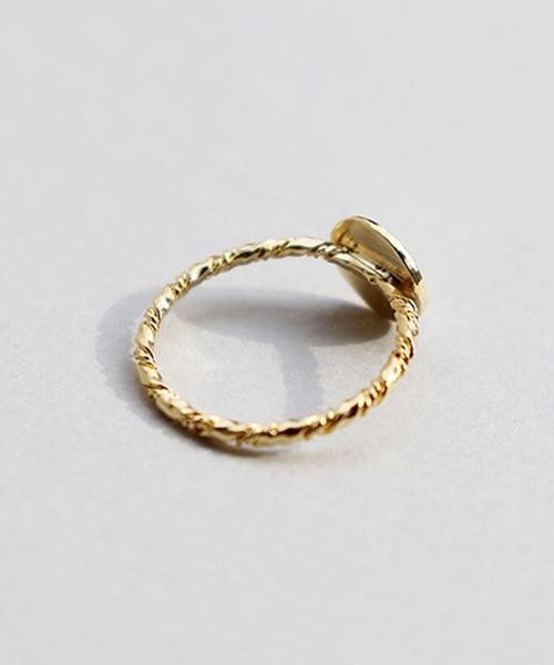 Bonbeau Simple Smile Coin Gold Ring (Type A)