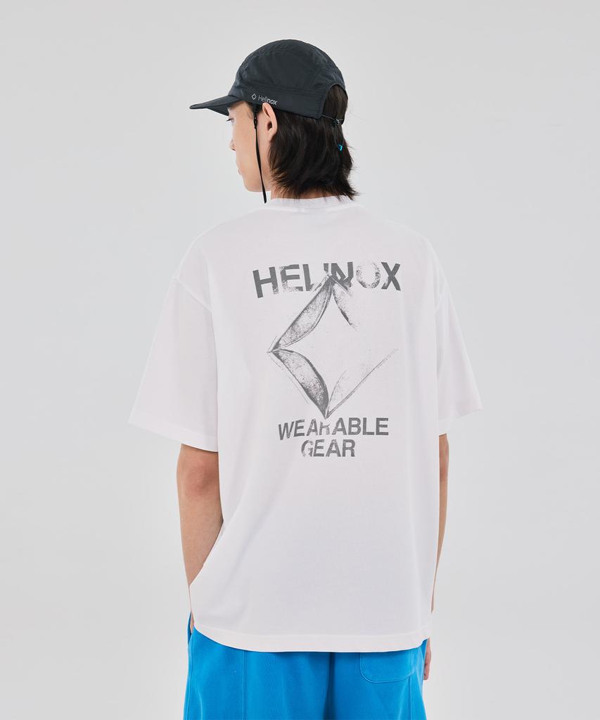 Hellinogseuweeo Magic Hours Logo Short Sleeve T-Shirt_White