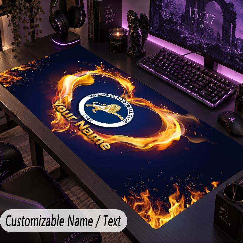 Large Mouse PadMonaco FC Custom Name Text Personalized Desk Mat Non Slip Gaming Pad