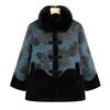 Elderly Women's Fleece-Lined Winter Cotton Jacket