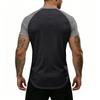 T-shirt da uomo leggera a maniche corte con scollo a V, vestibilità muscolare, traspirante, per palestra, allenamento, vestibilità slim, maglietta estiva