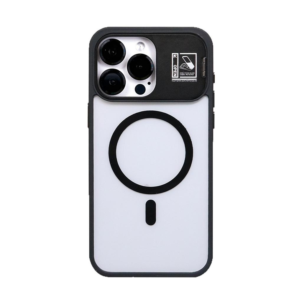 Applicable to Apple 16 lens holder, mobile phone case, transparent magnetic suction iPhone15pm, with its own lens film 14 protective case.