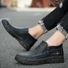 Handmade Split Leather Boots Men Shoes Comfortable Ankle Boots For Men Casual Shoes Large Size Tooling Shoes