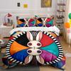 Colorful Rabbit Design Decor Set Soft Comfortable Duvet Cover Bedding Set Included 1*Duvet Cover & 2*Pillowcases, Gift