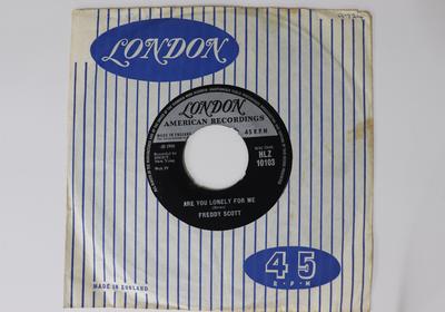 Disc 7 inch FREDDIE SCOTT - Are You Lonely For Me / Where Were  HLZ10103 LONDRA 1967 UK Soul/Funk Folosit
