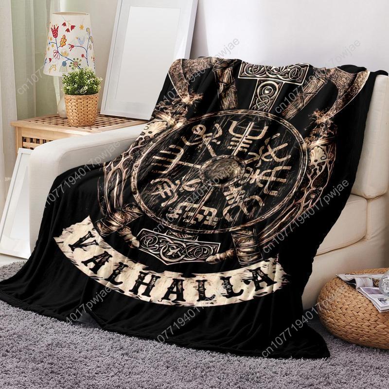 Viking Valhalla Pattern Blanket, Soft Warm ThrowBlanket Room Blanket WarmNap Blanket for Home Office Travel Cam Custom blankets